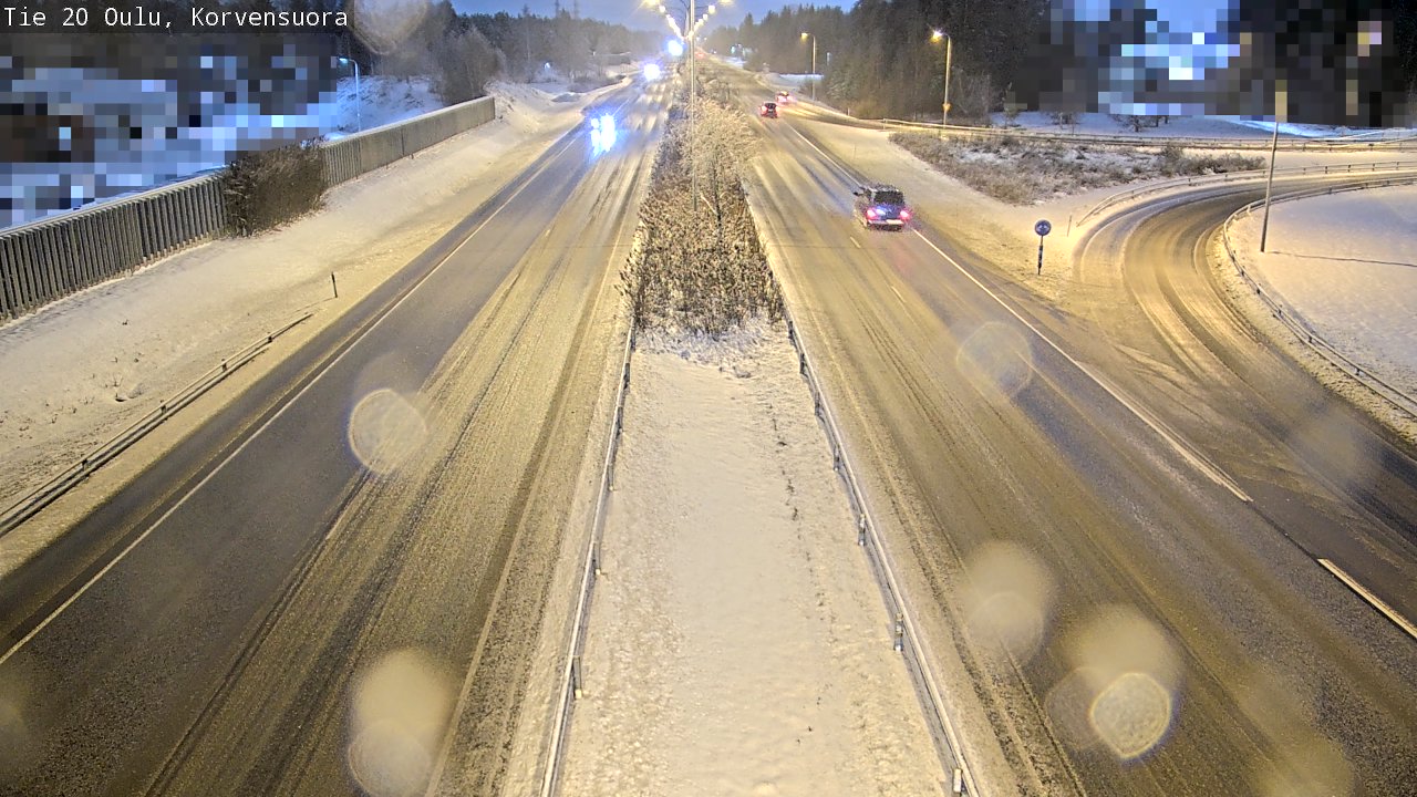 Weather Camera Image Väg 20 Uleåborg Korvensuora, Oulu, Pohjois-Pohjanmaa
