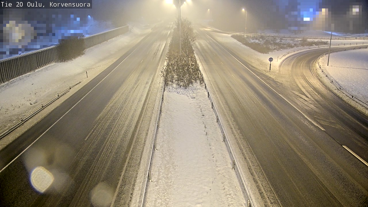 Weather Camera Image Väg 20 Uleåborg Korvensuora, Oulu, Pohjois-Pohjanmaa