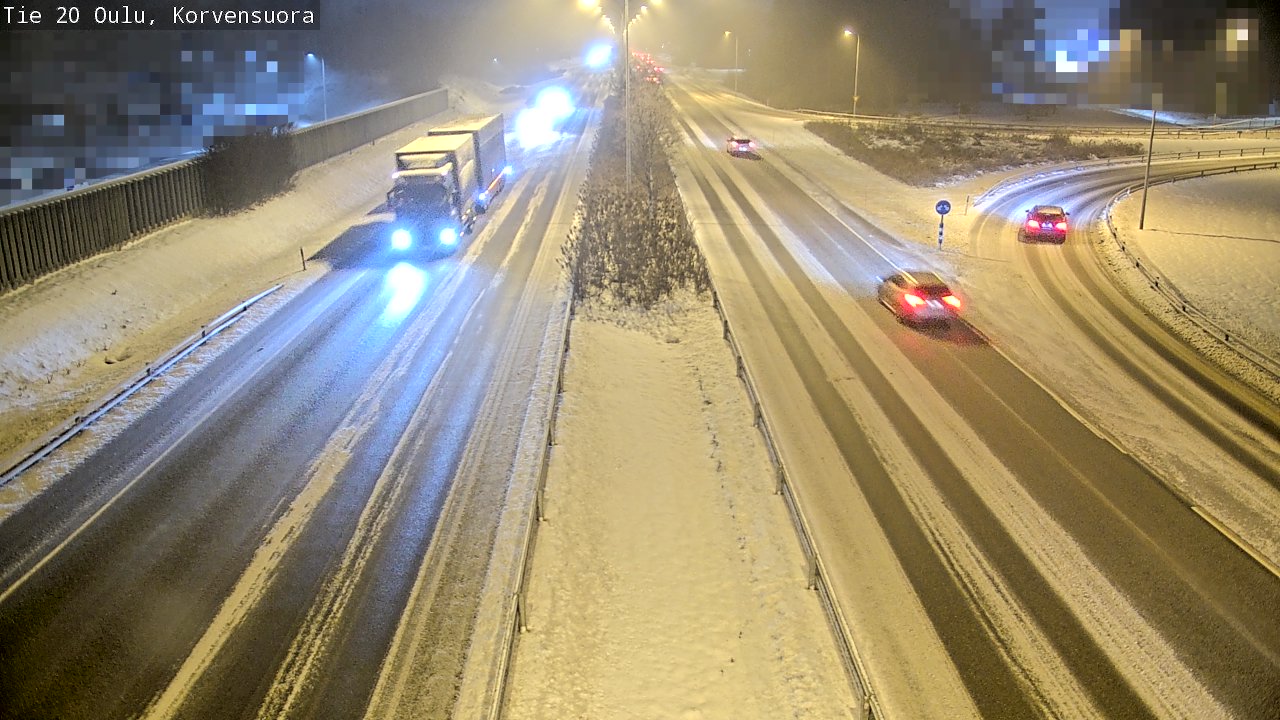Weather Camera Image Väg 20 Uleåborg Korvensuora, Oulu, Pohjois-Pohjanmaa