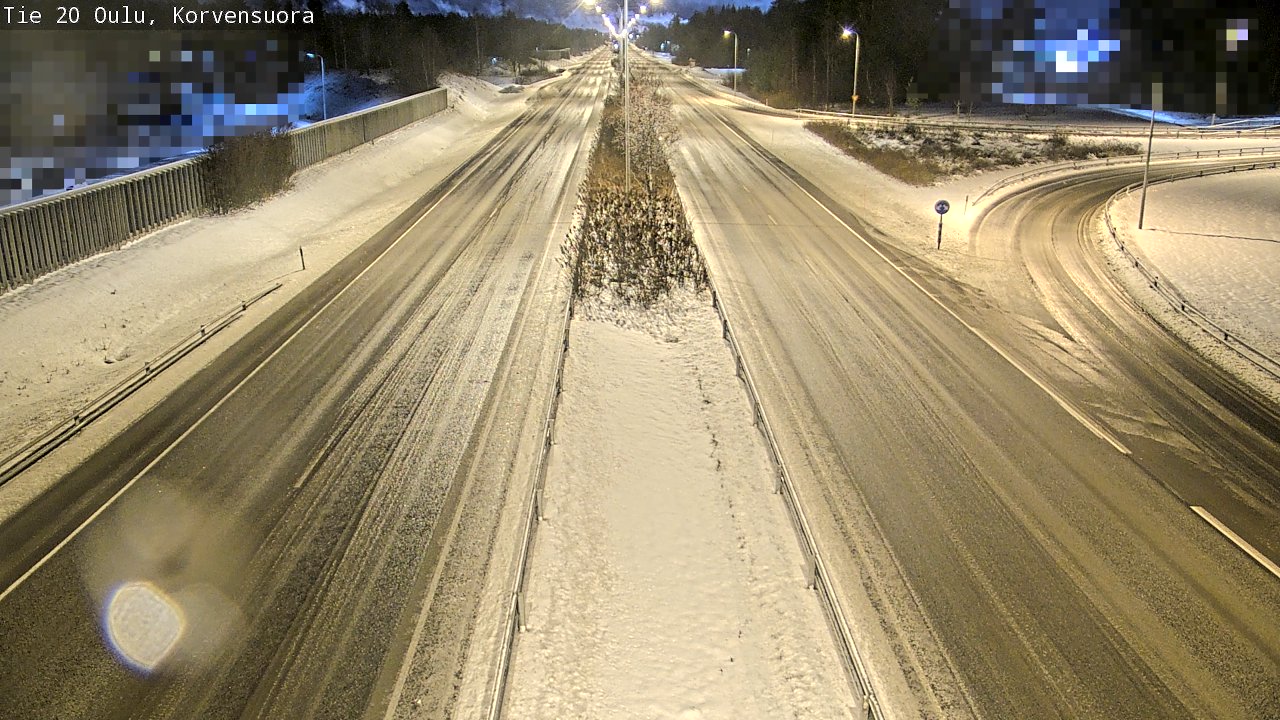 Weather Camera Image Väg 20 Uleåborg Korvensuora, Oulu, Pohjois-Pohjanmaa