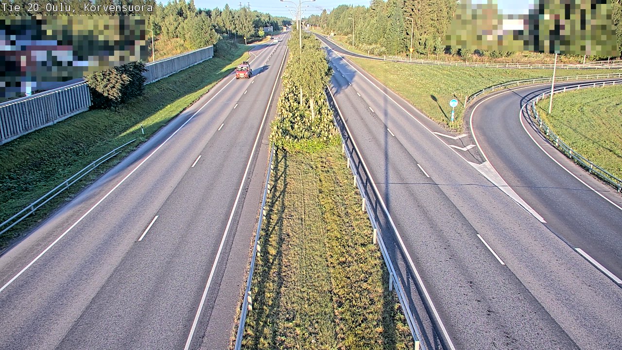 Weather Camera Image Väg 20 Uleåborg Korvensuora, Oulu, Pohjois-Pohjanmaa