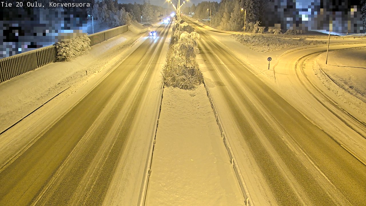 Weather Camera Image Väg 20 Uleåborg Korvensuora, Oulu, Pohjois-Pohjanmaa