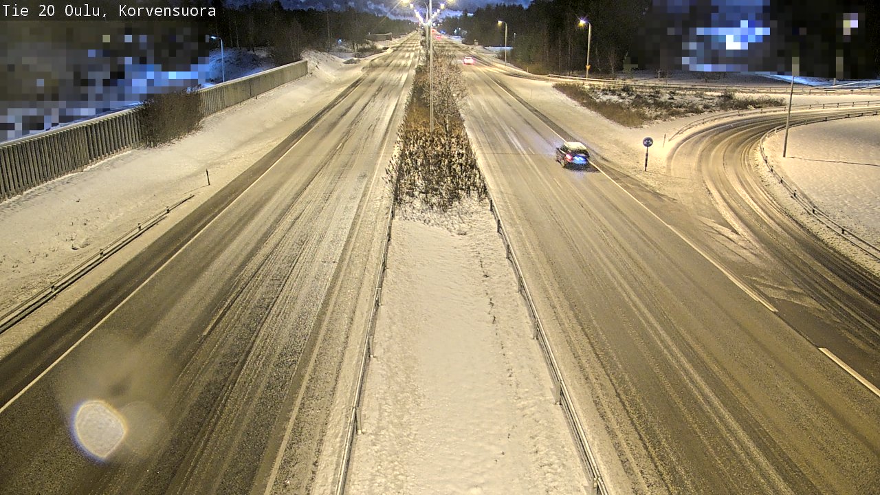 Weather Camera Image Väg 20 Uleåborg Korvensuora, Oulu, Pohjois-Pohjanmaa