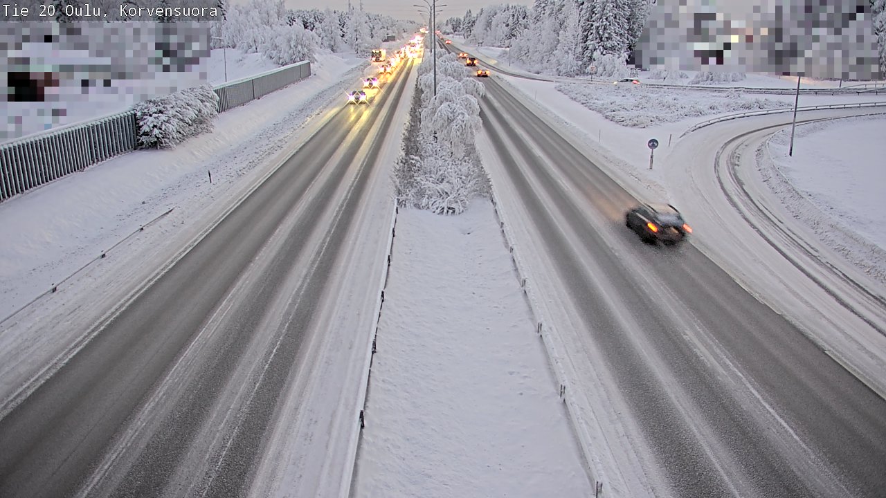 Weather Camera Image Väg 20 Uleåborg Korvensuora, Oulu, Pohjois-Pohjanmaa