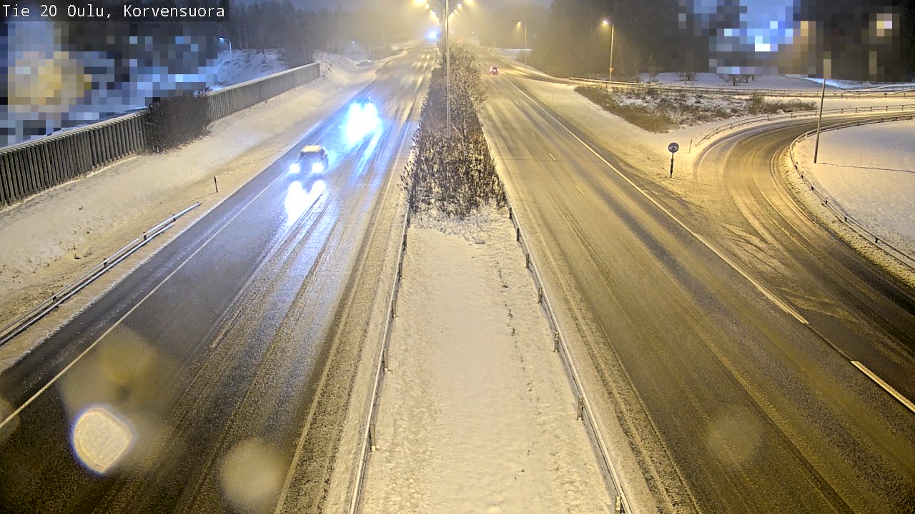 Weather Camera Image Väg 20 Uleåborg Korvensuora, Oulu, Pohjois-Pohjanmaa
