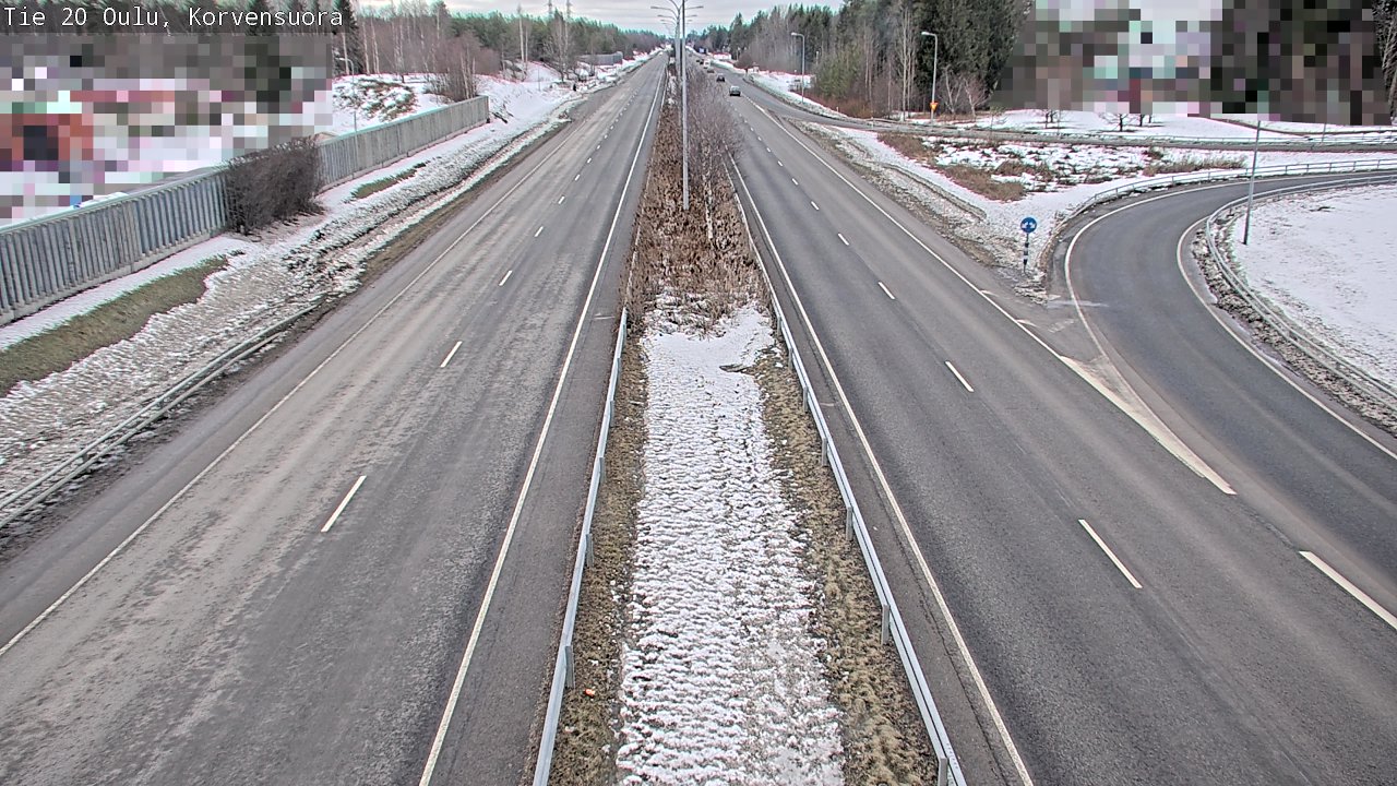 Weather Camera Image Road 20 Oulu Korvensuora, Oulu, Pohjois-Pohjanmaa
