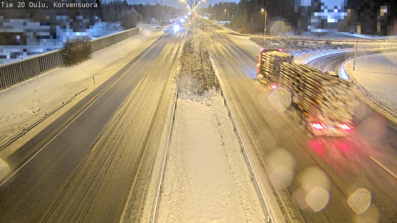 Weather Camera Image Väg 20 Uleåborg Korvensuora, Oulu, Pohjois-Pohjanmaa