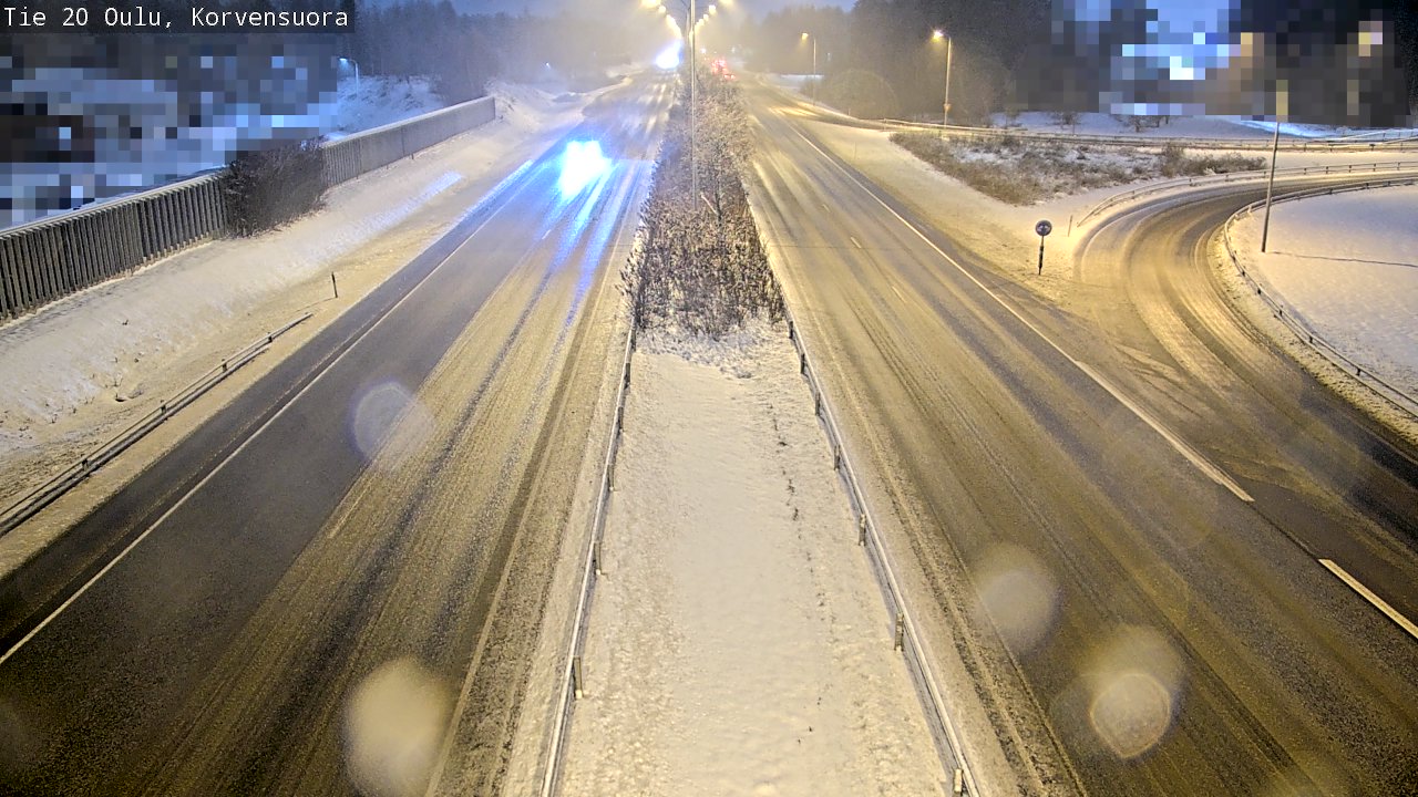 Weather Camera Image Väg 20 Uleåborg Korvensuora, Oulu, Pohjois-Pohjanmaa