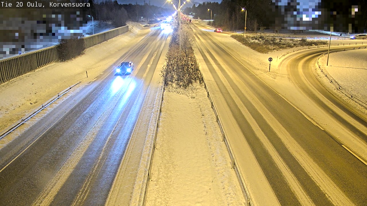Weather Camera Image Road 20 Oulu Korvensuora, Oulu, Pohjois-Pohjanmaa