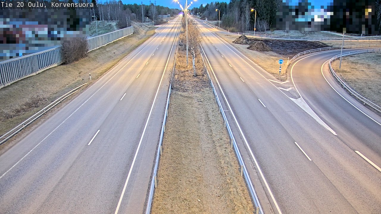 Weather Camera Image Road 20 Oulu Korvensuora, Oulu, Pohjois-Pohjanmaa