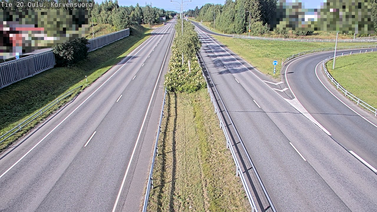 Weather Camera Image Väg 20 Uleåborg Korvensuora, Oulu, Pohjois-Pohjanmaa