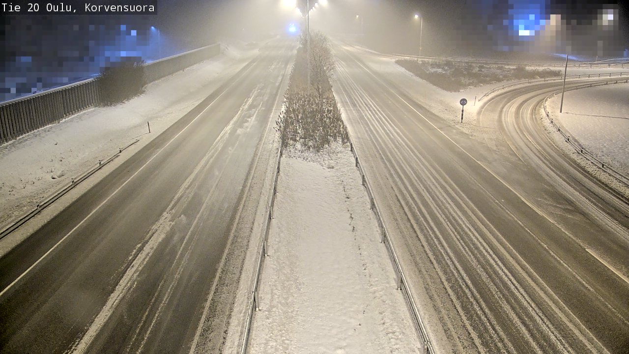 Weather Camera Image Väg 20 Uleåborg Korvensuora, Oulu, Pohjois-Pohjanmaa