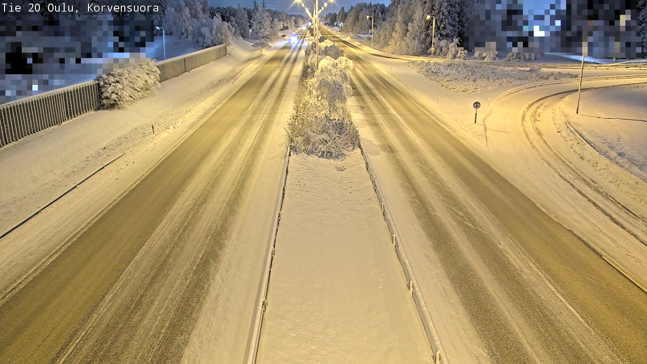 Weather Camera Image Väg 20 Uleåborg Korvensuora, Oulu, Pohjois-Pohjanmaa