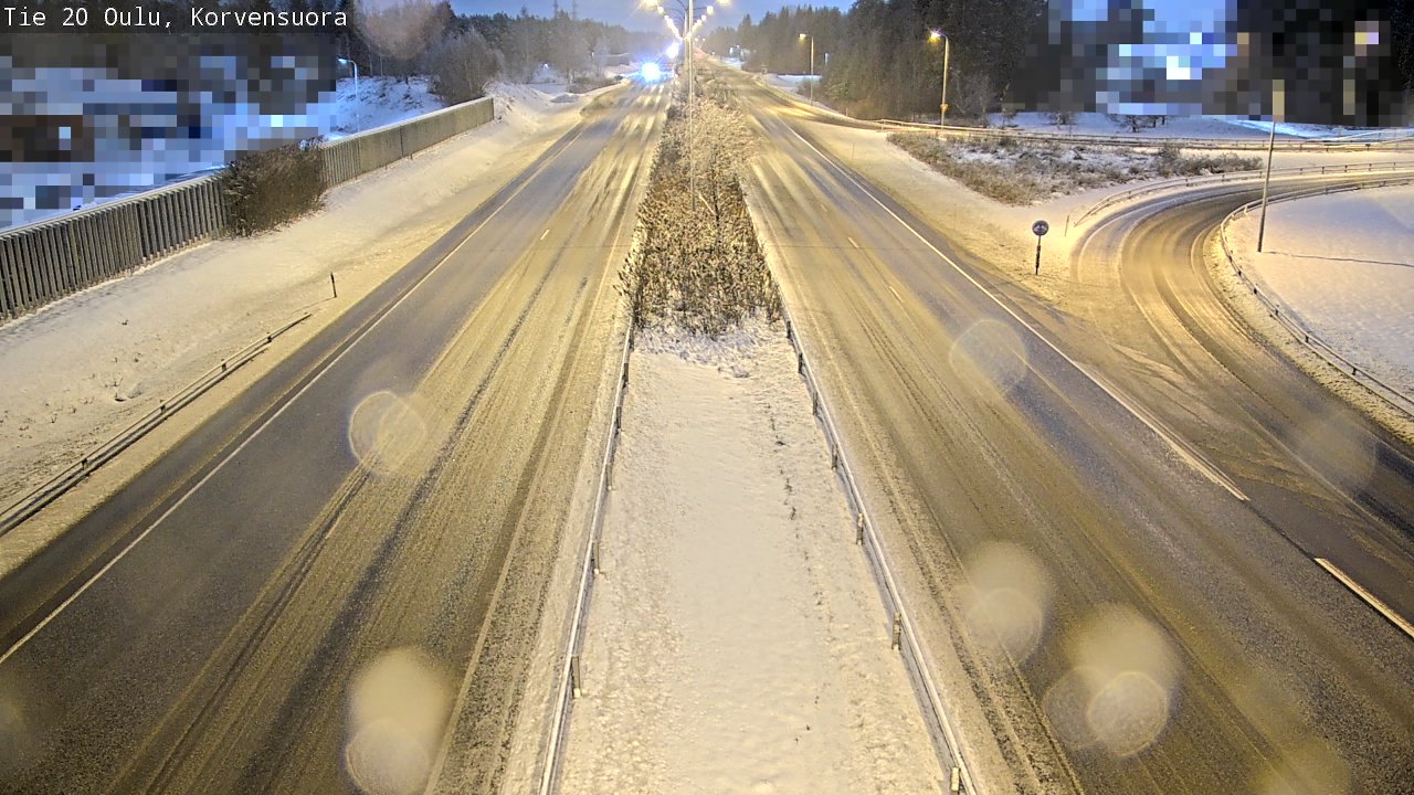 Weather Camera Image Väg 20 Uleåborg Korvensuora, Oulu, Pohjois-Pohjanmaa