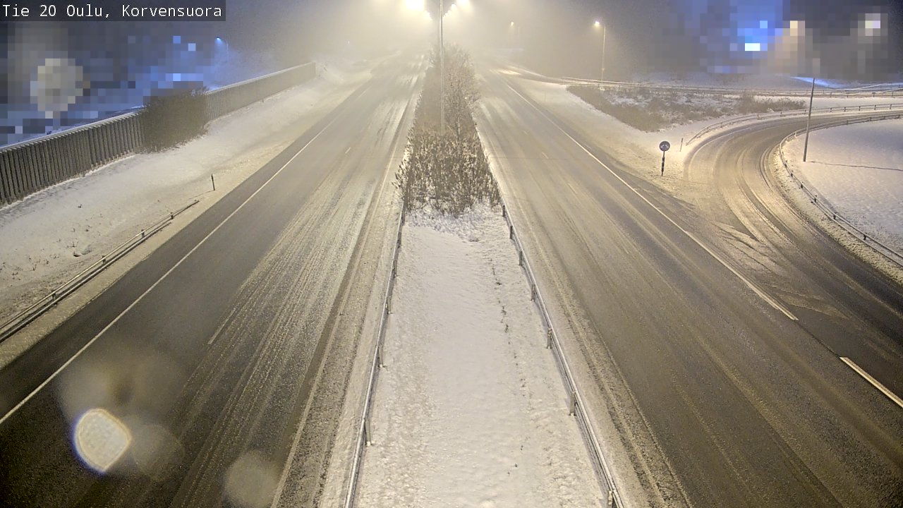 Weather Camera Image Väg 20 Uleåborg Korvensuora, Oulu, Pohjois-Pohjanmaa