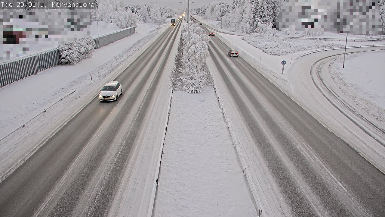 Weather Camera Image Väg 20 Uleåborg Korvensuora, Oulu, Pohjois-Pohjanmaa