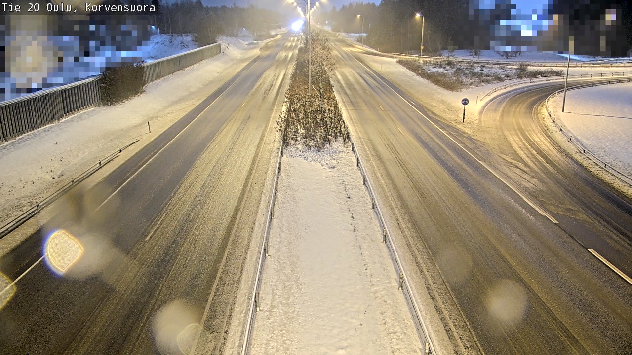Weather Camera Image Väg 20 Uleåborg Korvensuora, Oulu, Pohjois-Pohjanmaa