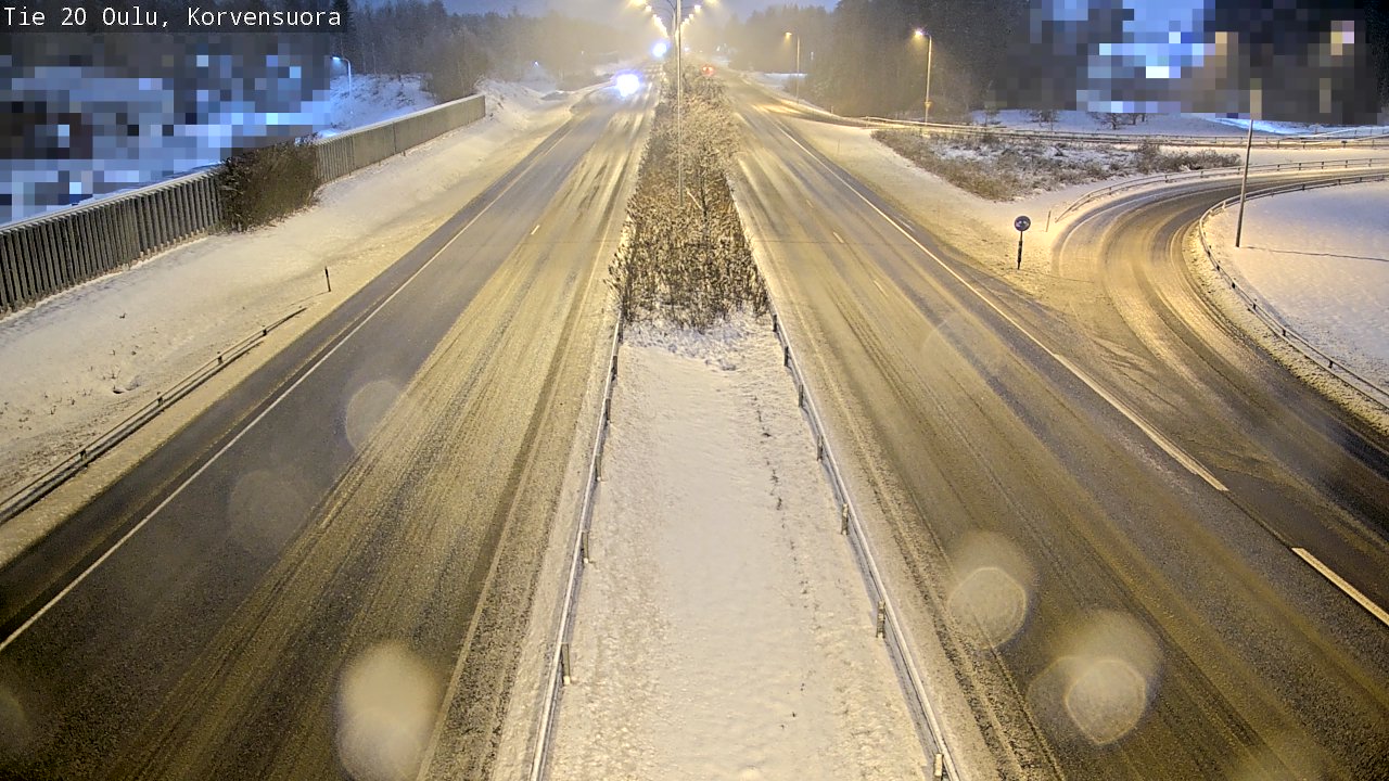 Weather Camera Image Väg 20 Uleåborg Korvensuora, Oulu, Pohjois-Pohjanmaa