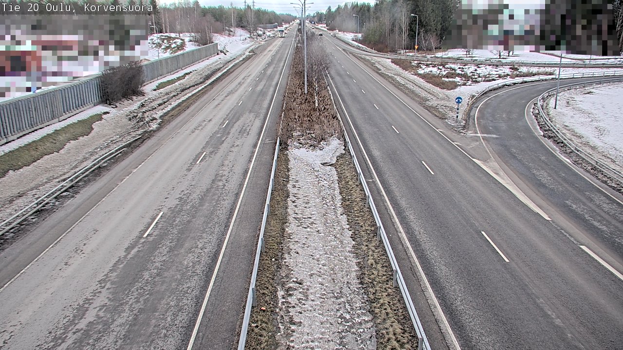 Weather Camera Image Road 20 Oulu Korvensuora, Oulu, Pohjois-Pohjanmaa