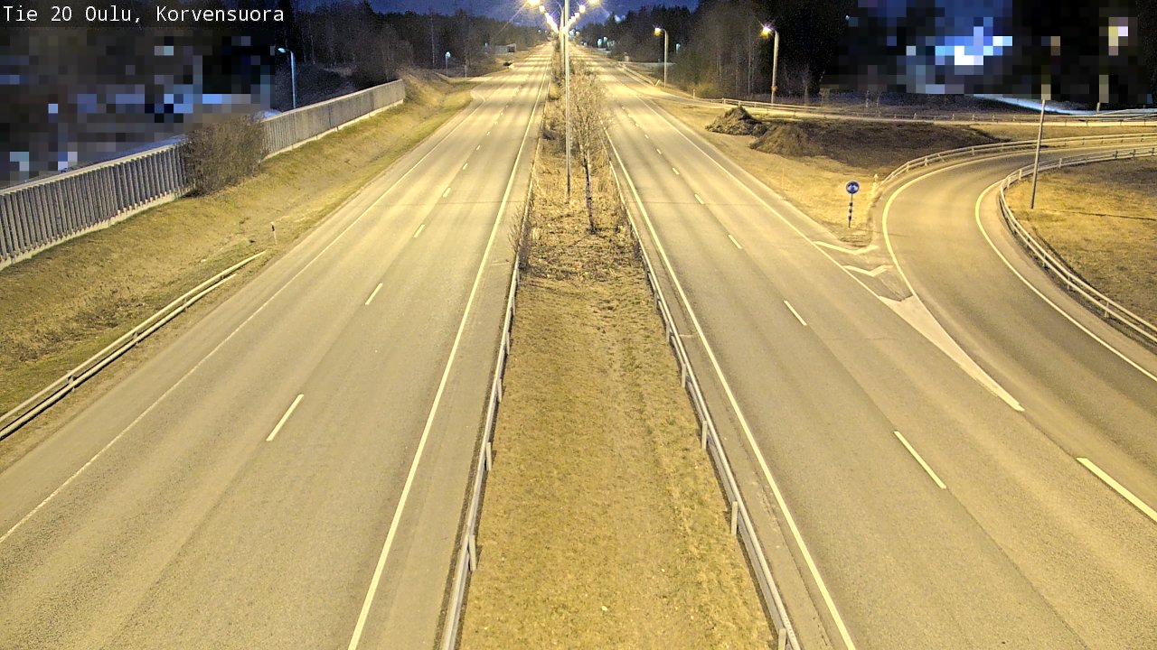 Weather Camera Image Road 20 Oulu Korvensuora, Oulu, Pohjois-Pohjanmaa