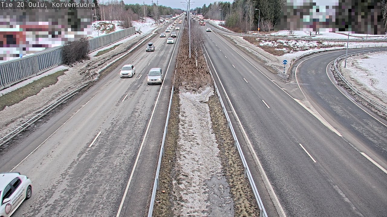 Weather Camera Image Road 20 Oulu Korvensuora, Oulu, Pohjois-Pohjanmaa