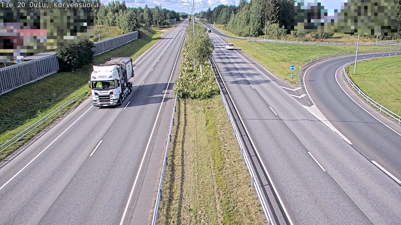 Weather Camera Image Väg 20 Uleåborg Korvensuora, Oulu, Pohjois-Pohjanmaa