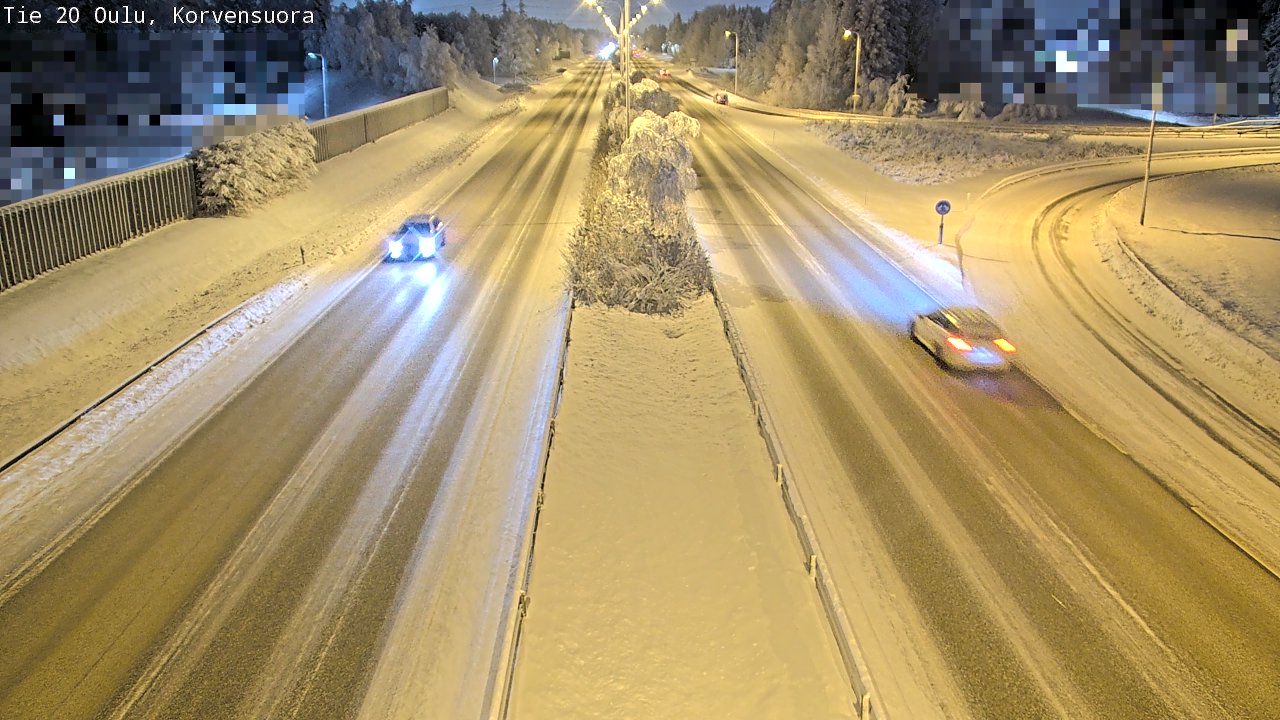 Weather Camera Image Väg 20 Uleåborg Korvensuora, Oulu, Pohjois-Pohjanmaa