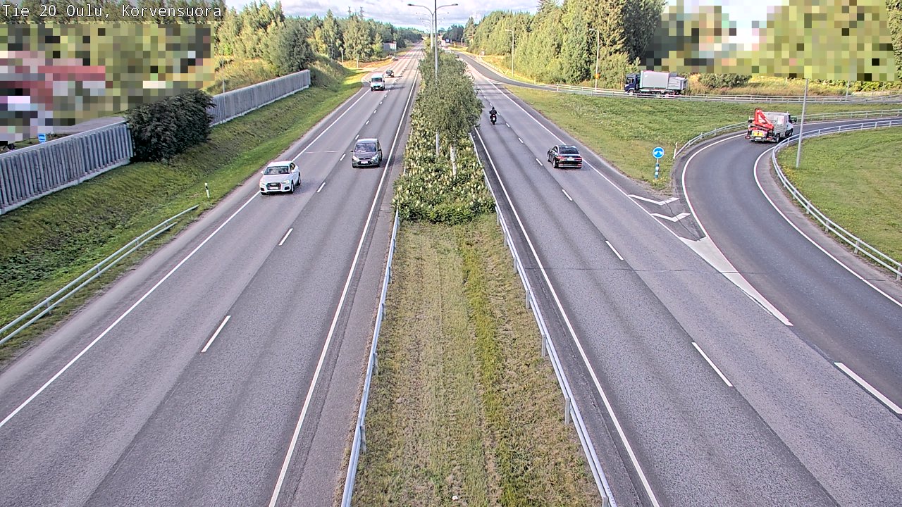 Weather Camera Image Väg 20 Uleåborg Korvensuora, Oulu, Pohjois-Pohjanmaa