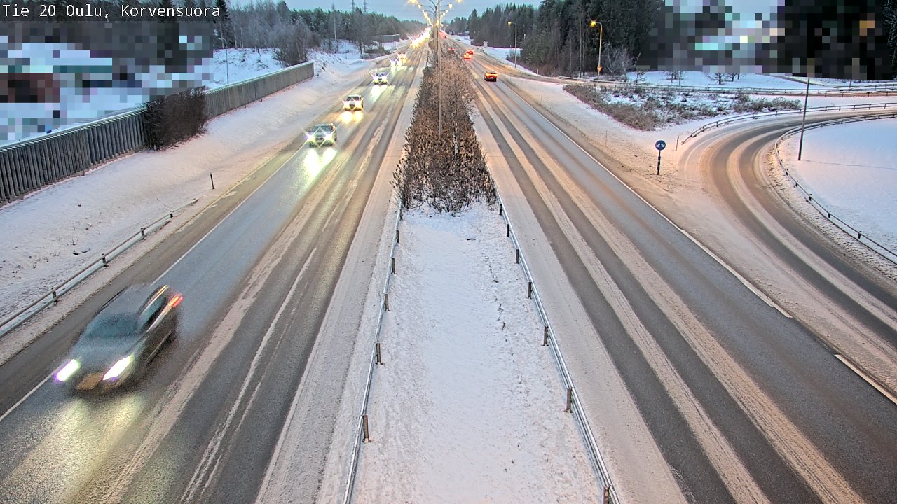 Weather Camera Image Väg 20 Uleåborg Korvensuora, Oulu, Pohjois-Pohjanmaa