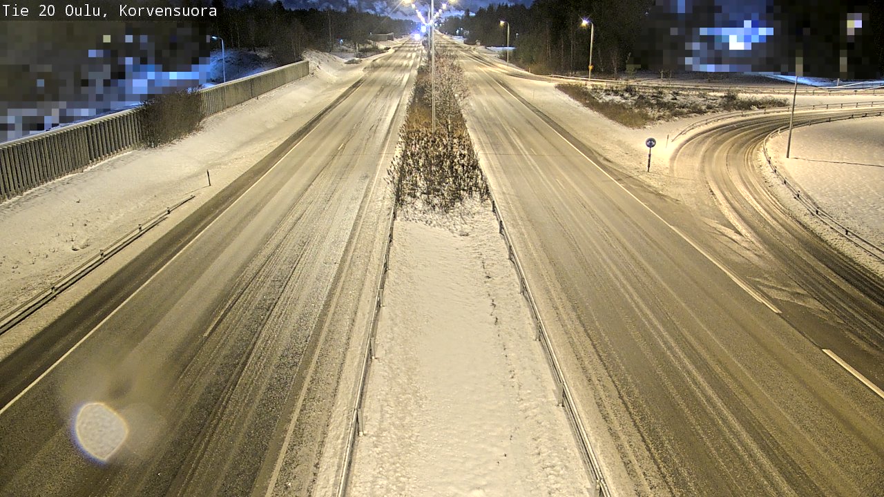 Weather Camera Image Väg 20 Uleåborg Korvensuora, Oulu, Pohjois-Pohjanmaa