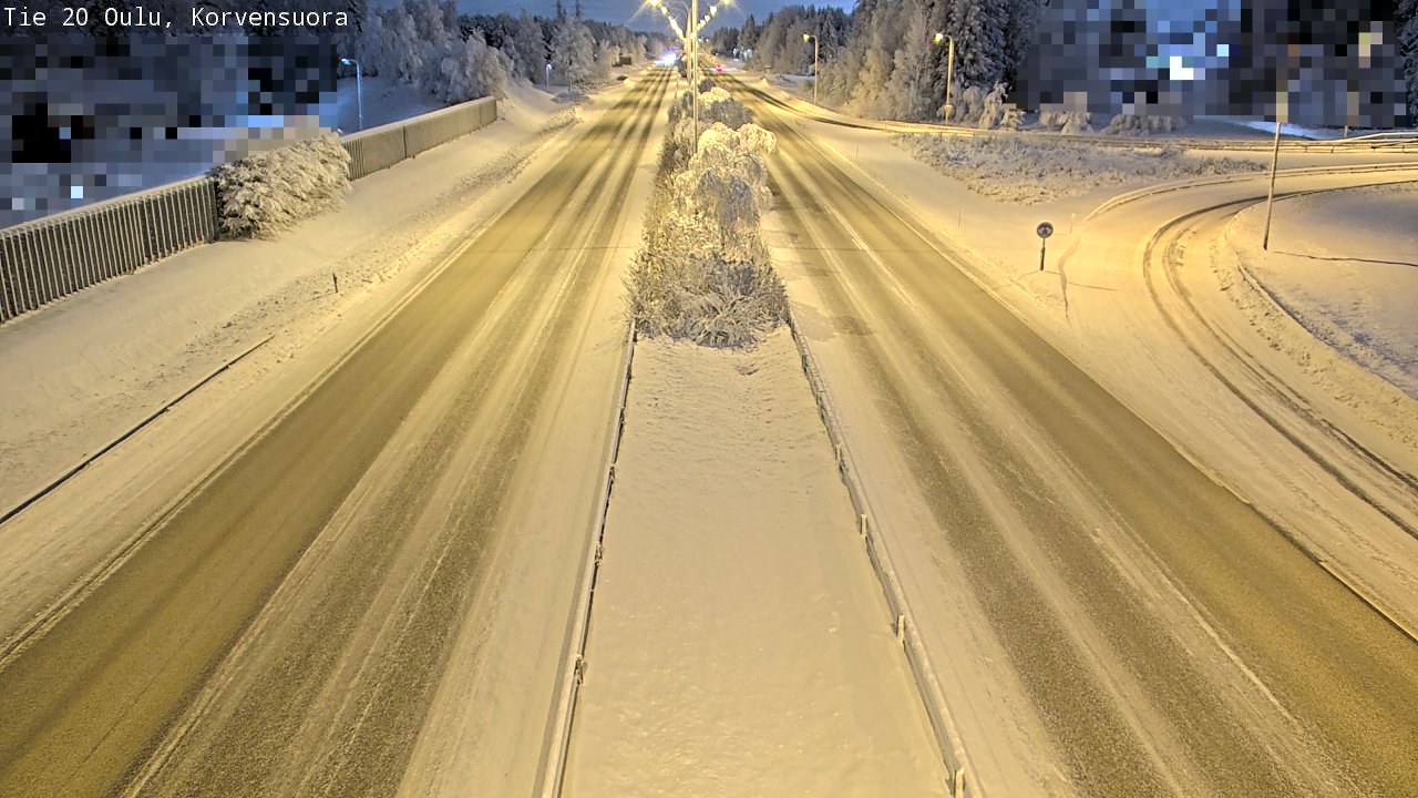 Weather Camera Image Väg 20 Uleåborg Korvensuora, Oulu, Pohjois-Pohjanmaa