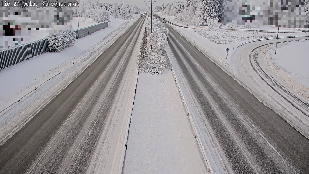 Weather Camera Image Väg 20 Uleåborg Korvensuora, Oulu, Pohjois-Pohjanmaa