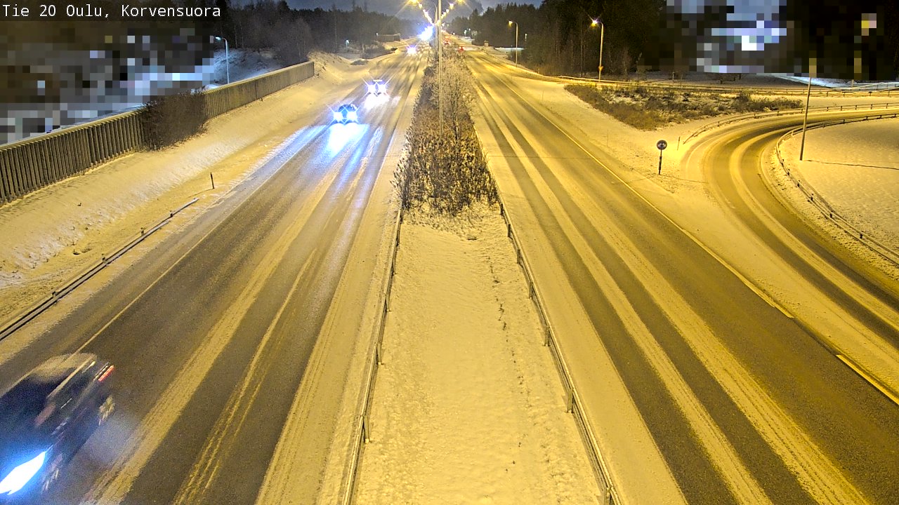 Weather Camera Image Road 20 Oulu Korvensuora, Oulu, Pohjois-Pohjanmaa