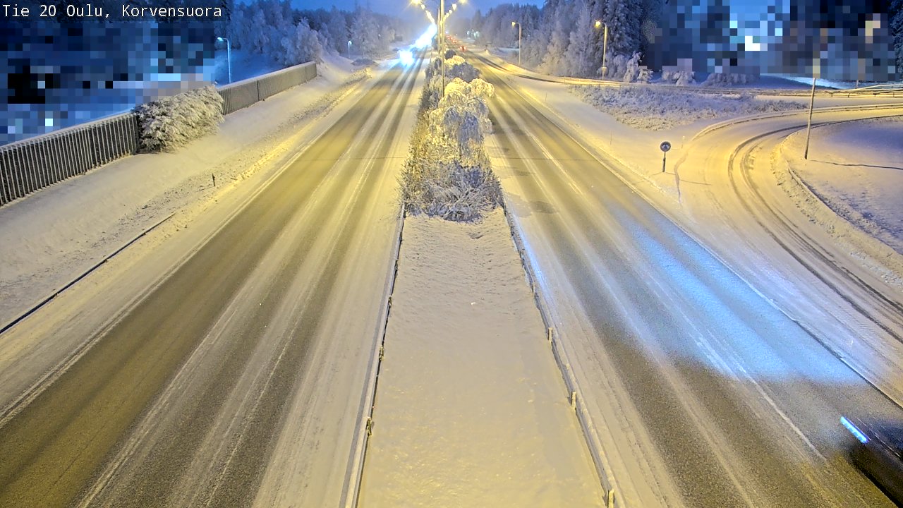 Weather Camera Image Väg 20 Uleåborg Korvensuora, Oulu, Pohjois-Pohjanmaa