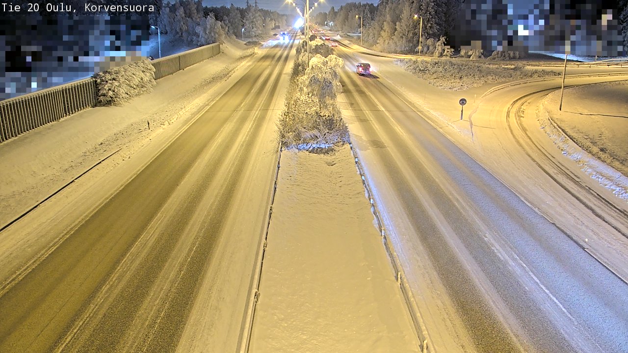 Weather Camera Image Väg 20 Uleåborg Korvensuora, Oulu, Pohjois-Pohjanmaa