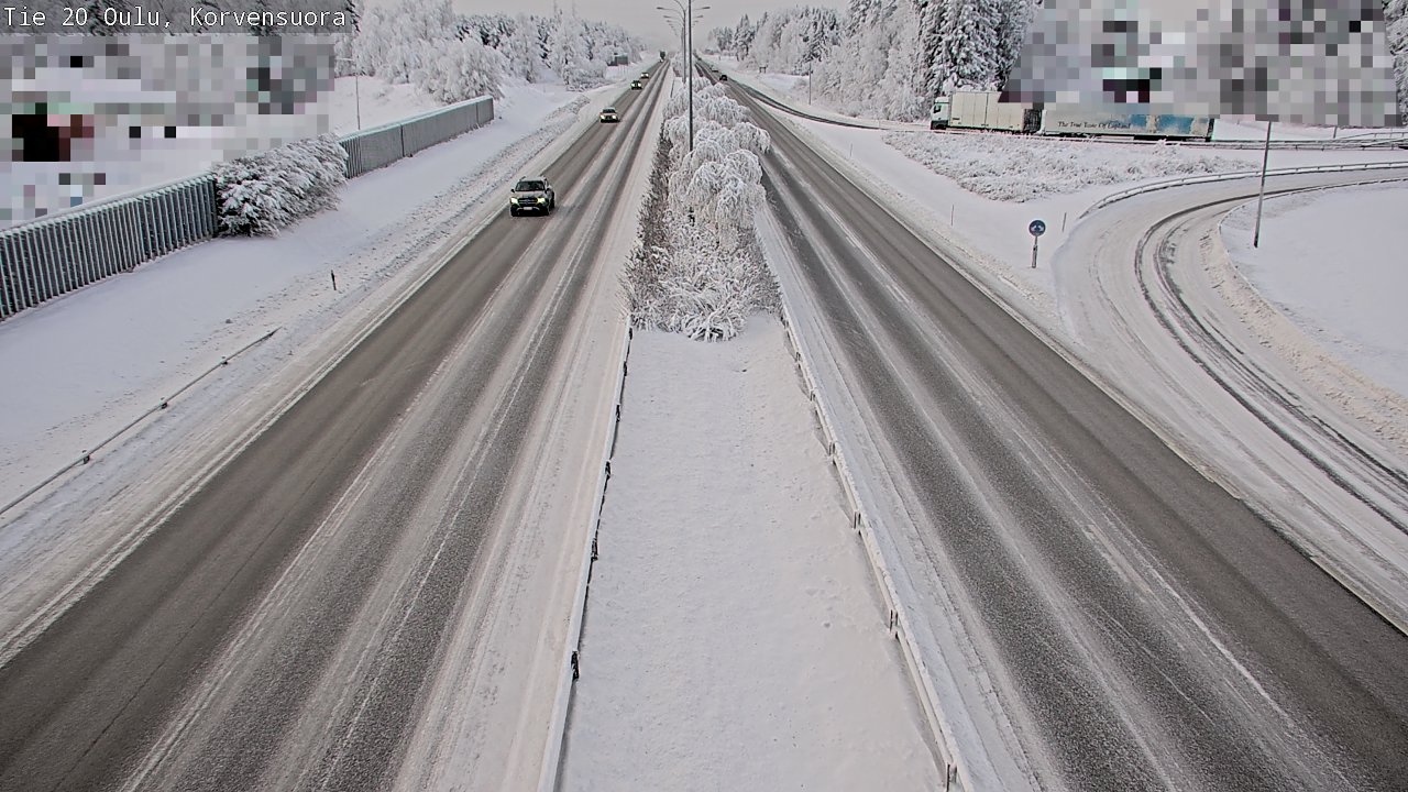 Weather Camera Image Väg 20 Uleåborg Korvensuora, Oulu, Pohjois-Pohjanmaa