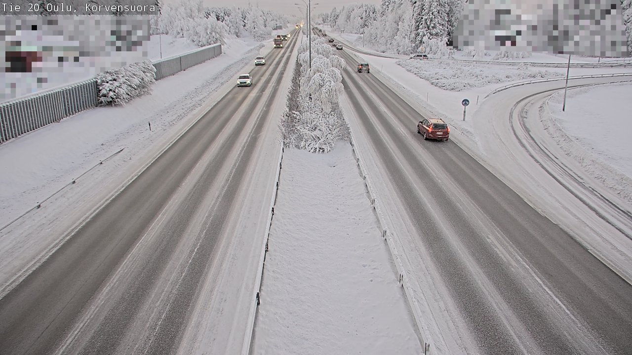 Weather Camera Image Väg 20 Uleåborg Korvensuora, Oulu, Pohjois-Pohjanmaa