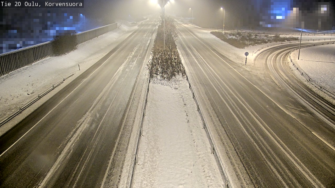 Weather Camera Image Väg 20 Uleåborg Korvensuora, Oulu, Pohjois-Pohjanmaa