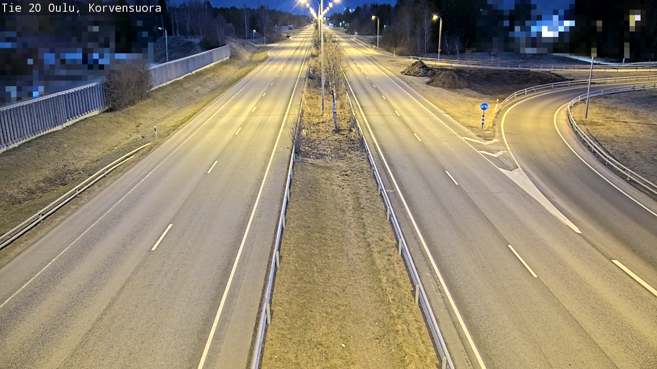 Weather Camera Image Road 20 Oulu Korvensuora, Oulu, Pohjois-Pohjanmaa