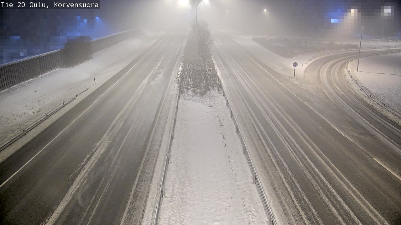 Weather Camera Image Väg 20 Uleåborg Korvensuora, Oulu, Pohjois-Pohjanmaa
