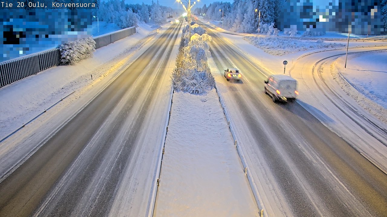 Weather Camera Image Väg 20 Uleåborg Korvensuora, Oulu, Pohjois-Pohjanmaa
