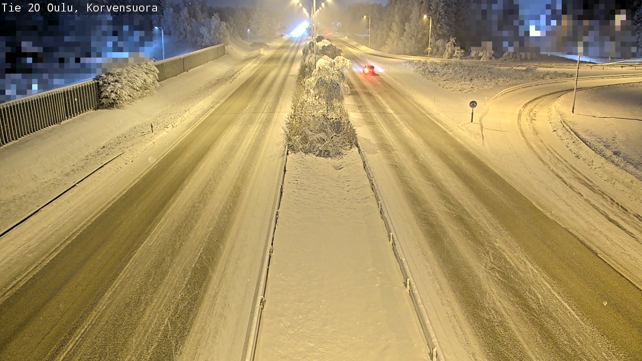 Weather Camera Image Väg 20 Uleåborg Korvensuora, Oulu, Pohjois-Pohjanmaa
