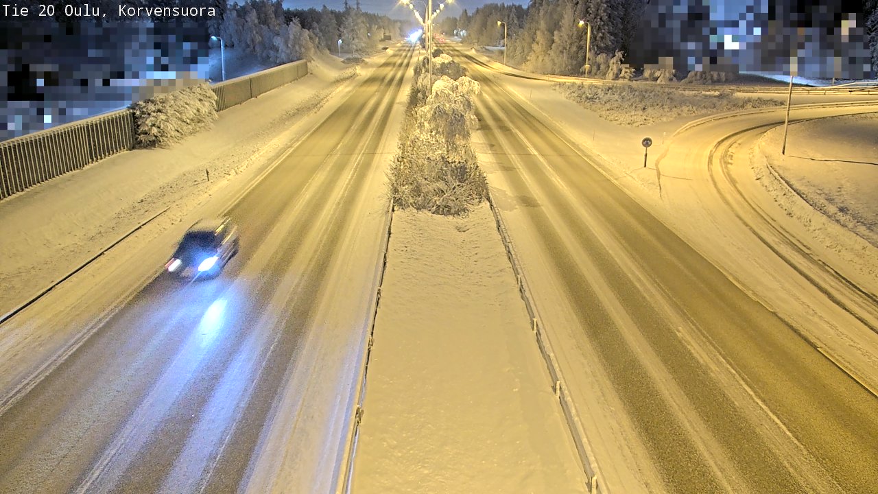 Weather Camera Image Väg 20 Uleåborg Korvensuora, Oulu, Pohjois-Pohjanmaa