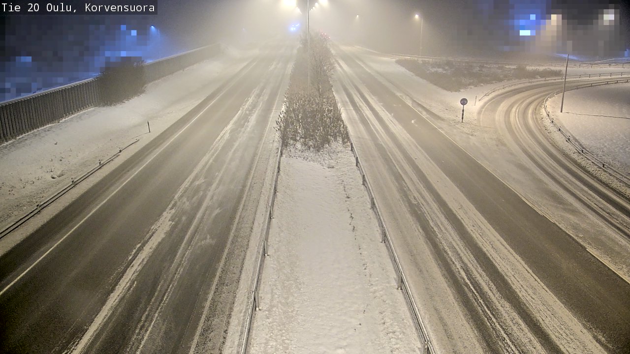 Weather Camera Image Väg 20 Uleåborg Korvensuora, Oulu, Pohjois-Pohjanmaa