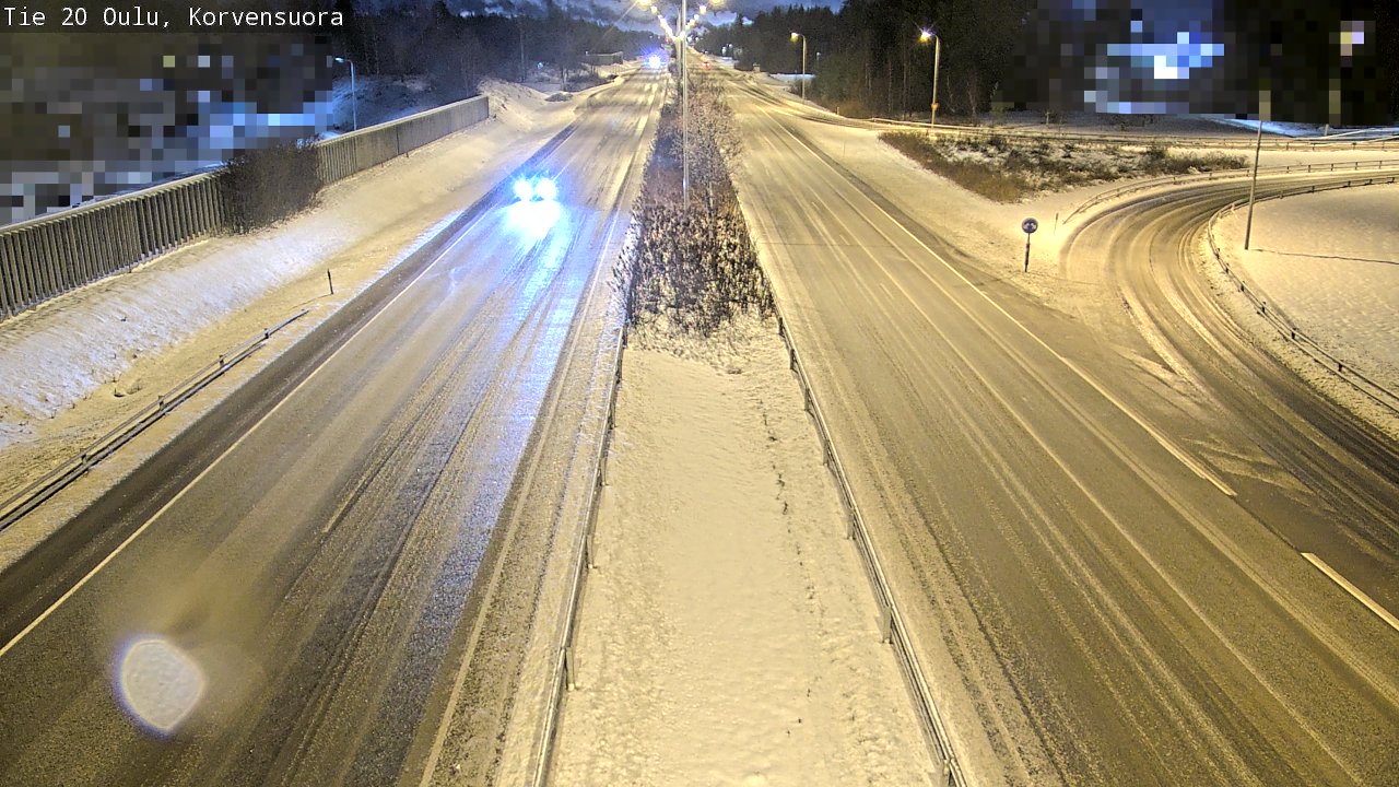 Weather Camera Image Väg 20 Uleåborg Korvensuora, Oulu, Pohjois-Pohjanmaa