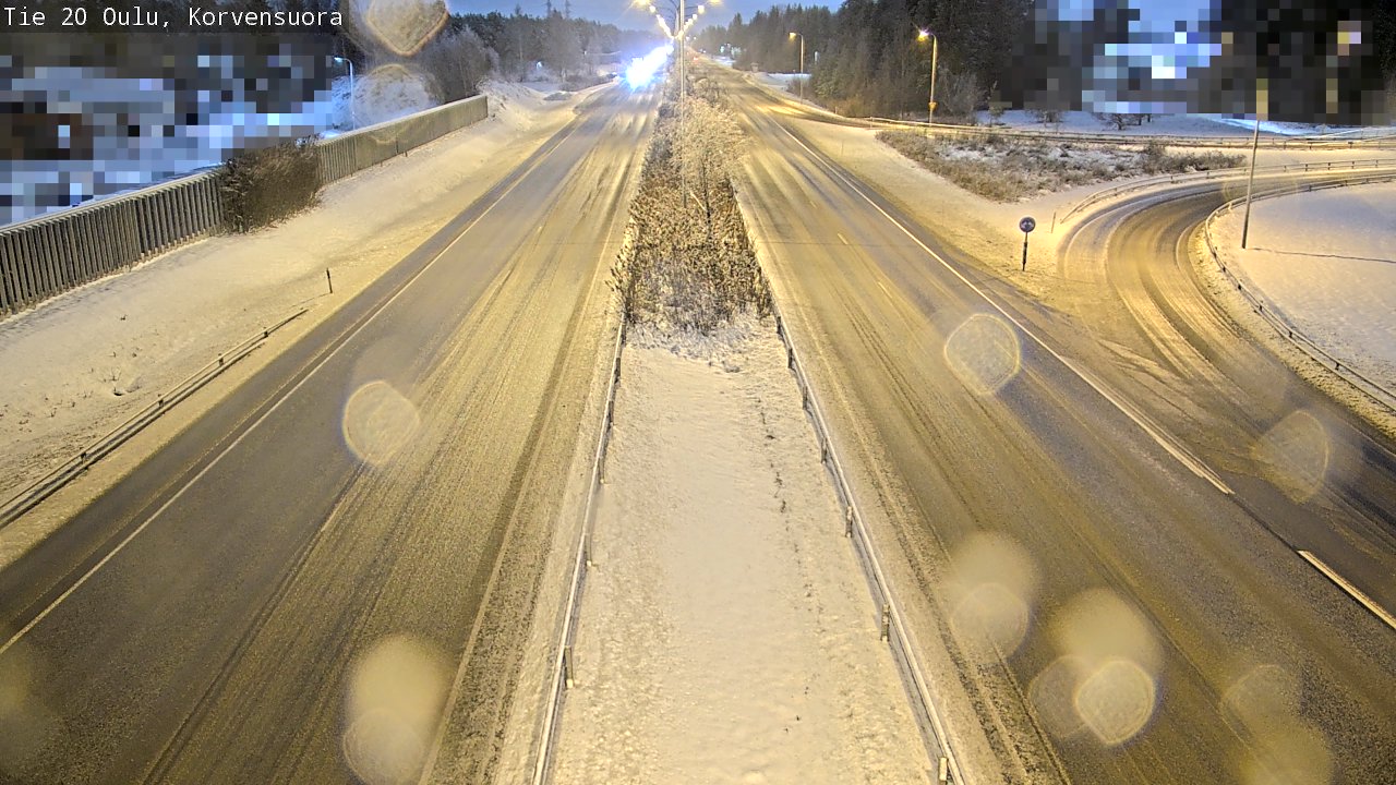 Weather Camera Image Väg 20 Uleåborg Korvensuora, Oulu, Pohjois-Pohjanmaa