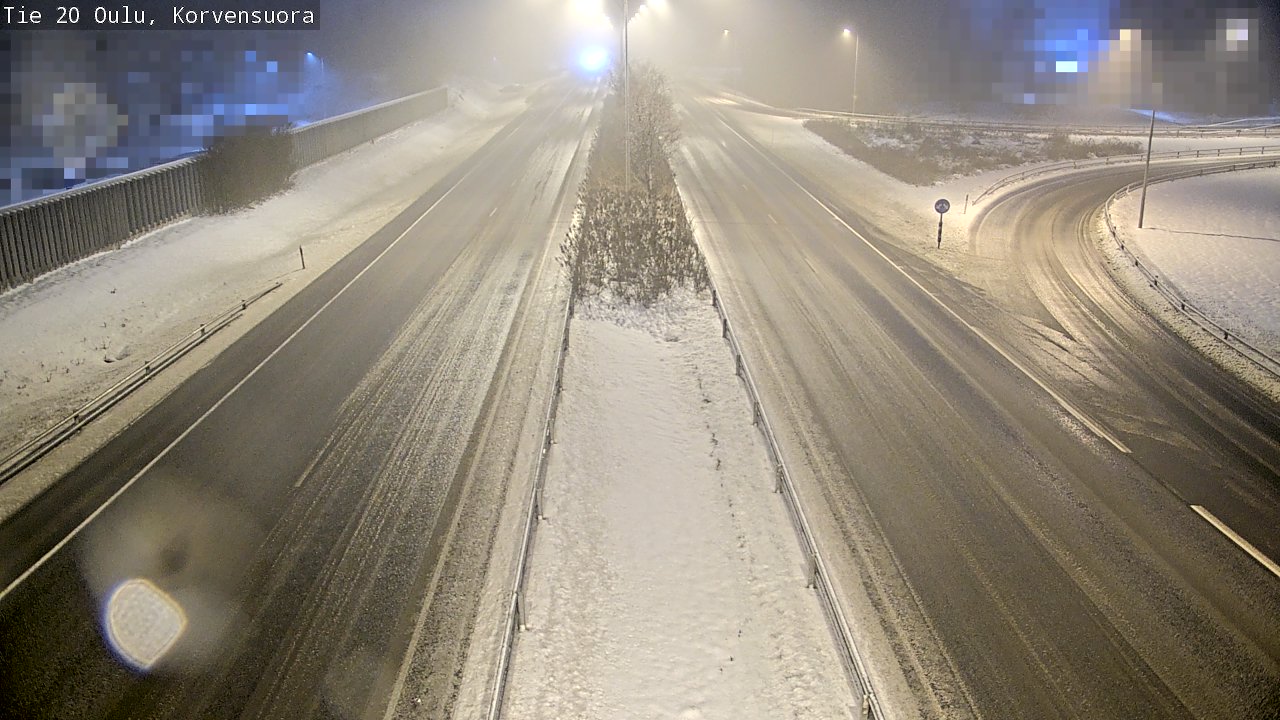 Weather Camera Image Väg 20 Uleåborg Korvensuora, Oulu, Pohjois-Pohjanmaa