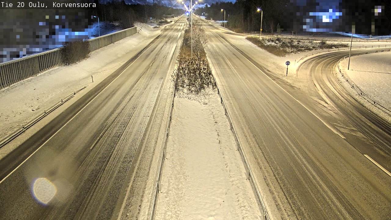 Weather Camera Image Väg 20 Uleåborg Korvensuora, Oulu, Pohjois-Pohjanmaa