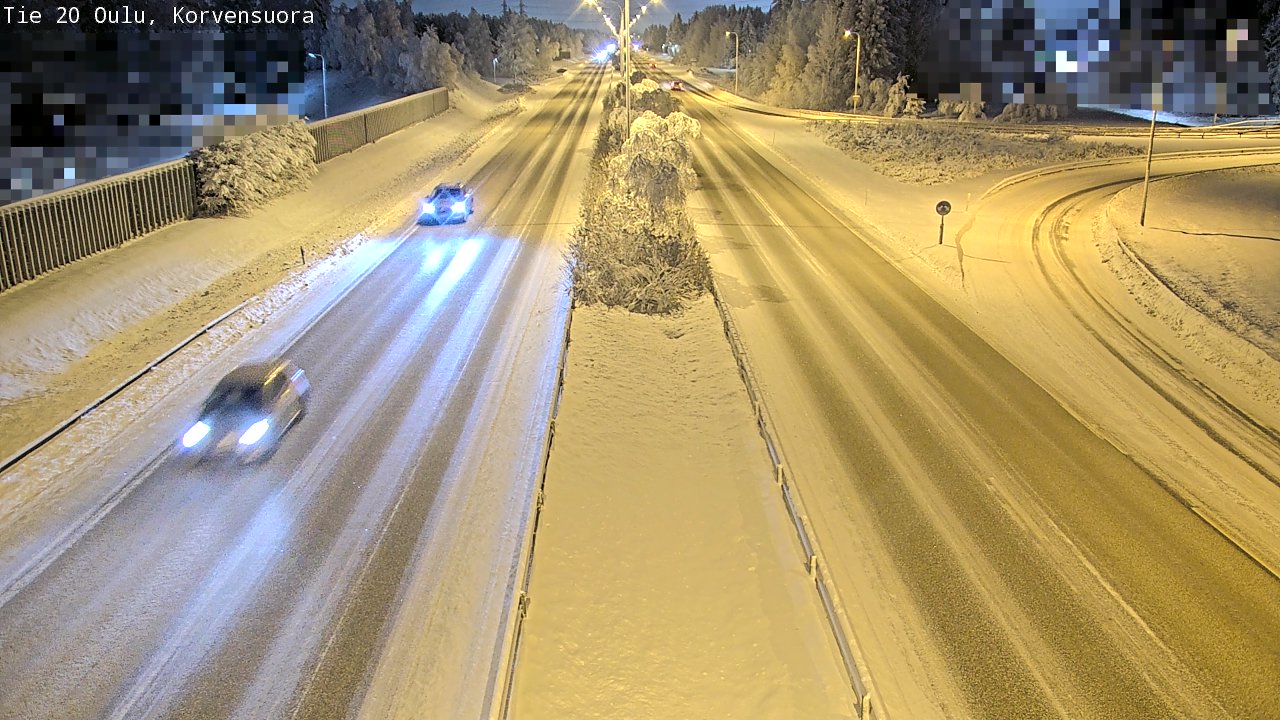 Weather Camera Image Väg 20 Uleåborg Korvensuora, Oulu, Pohjois-Pohjanmaa