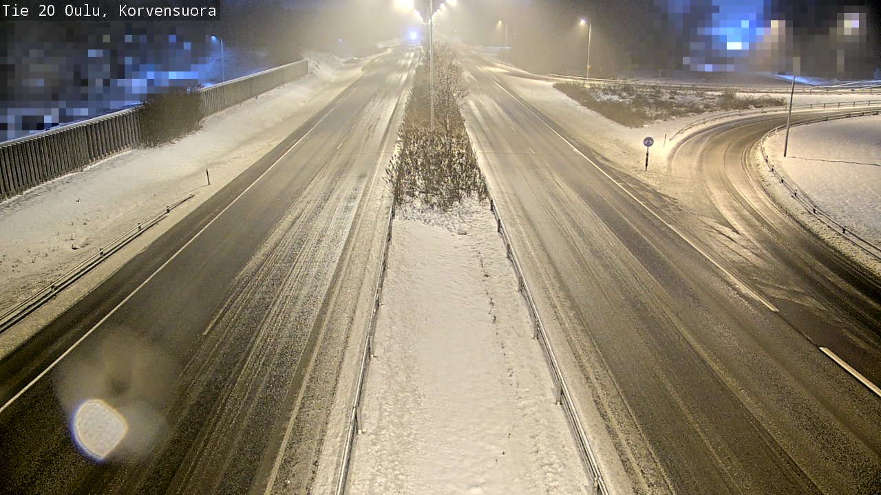Weather Camera Image Väg 20 Uleåborg Korvensuora, Oulu, Pohjois-Pohjanmaa